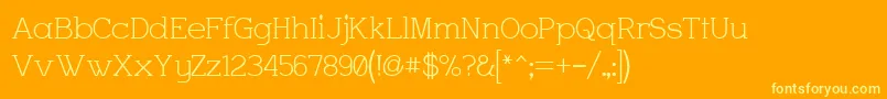 Charrington Font – Yellow Fonts on Orange Background