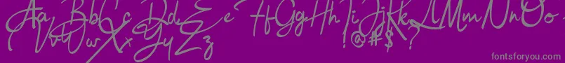 Police Bulgatti – polices grises sur fond violet