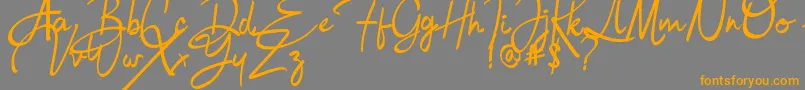fuente Bulgatti – Fuentes Naranjas Sobre Fondo Gris