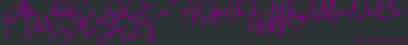 Bulgatti Font – Purple Fonts on Black Background