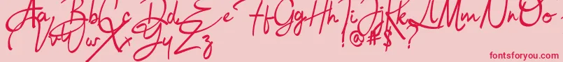 Bulgatti Font – Red Fonts on Pink Background