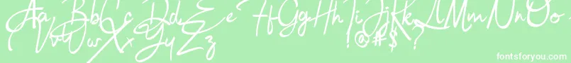 Bulgatti Font – White Fonts on Green Background
