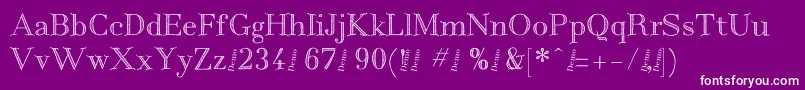 Centaureademo Font – White Fonts on Purple Background