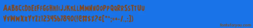 Eartmb2 Font – Brown Fonts on Blue Background