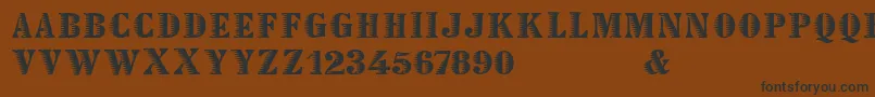 Declared Font – Black Fonts on Brown Background