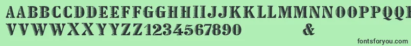 フォントDeclared – 緑の背景に黒い文字