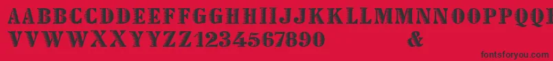 Declared Font – Black Fonts on Red Background