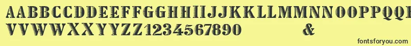 Declared Font – Black Fonts on Yellow Background