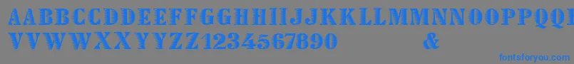 フォントDeclared – 灰色の背景に青い文字