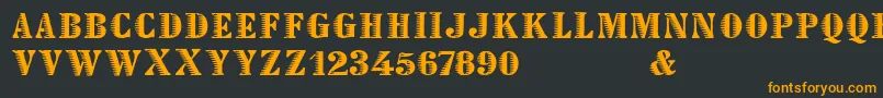 フォントDeclared – 黒い背景にオレンジの文字