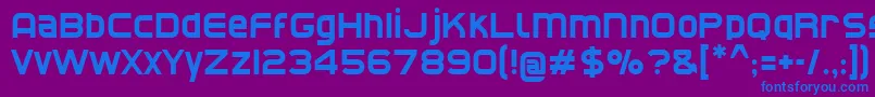 CatNorth Font – Blue Fonts on Purple Background