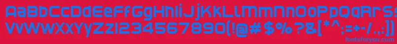 Fonte CatNorth – fontes azuis em um fundo vermelho