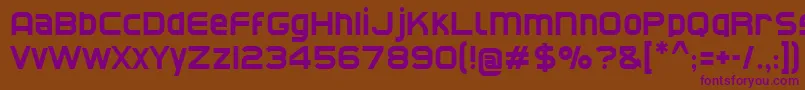 CatNorth Font – Purple Fonts on Brown Background