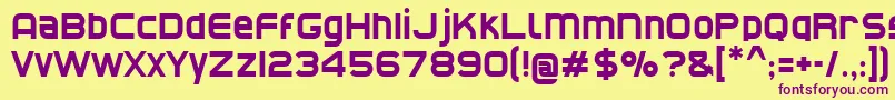CatNorth Font – Purple Fonts on Yellow Background