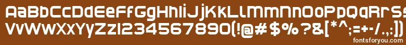 Czcionka CatNorth – białe czcionki na brązowym tle