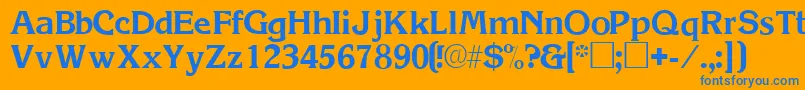 ViticasskRegular Font – Blue Fonts on Orange Background