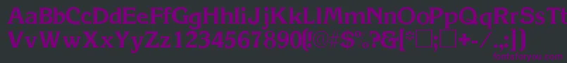 Шрифт ViticasskRegular – фиолетовые шрифты на чёрном фоне