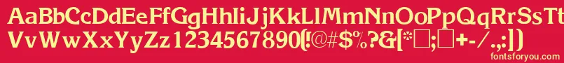 ViticasskRegular Font – Yellow Fonts on Red Background