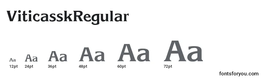 Размеры шрифта ViticasskRegular