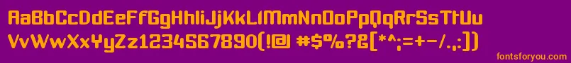 Youthan Font – Orange Fonts on Purple Background