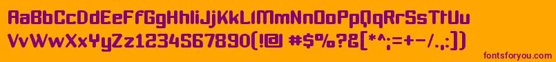 Youthan Font – Purple Fonts on Orange Background