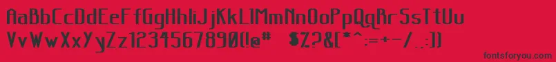 SanityWideBold Font – Black Fonts on Red Background