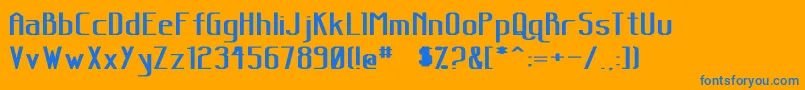 SanityWideBold Font – Blue Fonts on Orange Background