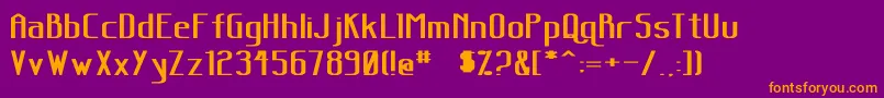 SanityWideBold Font – Orange Fonts on Purple Background