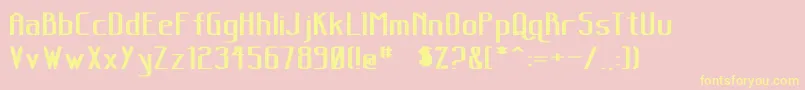 SanityWideBold Font – Yellow Fonts on Pink Background