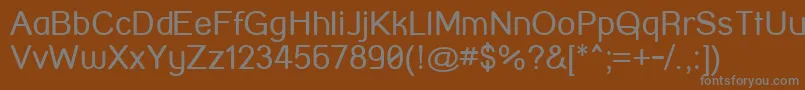 fuente StreetCorner – Fuentes Grises Sobre Fondo Marrón