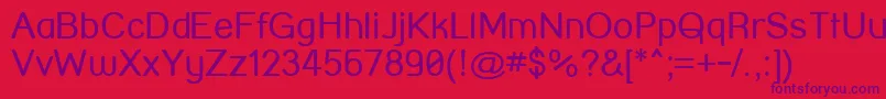 StreetCorner Font – Purple Fonts on Red Background