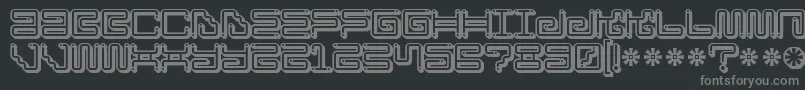 Ironloungesmartdot Font – Gray Fonts on Black Background