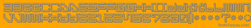 Ironloungesmartdot Font – Gray Fonts on Orange Background