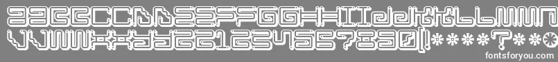 Шрифт Ironloungesmartdot – белые шрифты на сером фоне