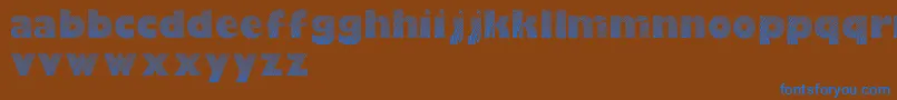 Weitere Informationen zur Moarelightdemo-Schriftart Moarelightdemo-Schriftart – Blaue Schriften auf braunem Hintergrund