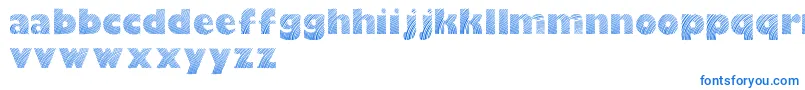 Moarelightdemo-fontti – siniset fontit valkoisella taustalla