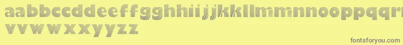 フォントMoarelightdemo – 黄色の背景に灰色の文字