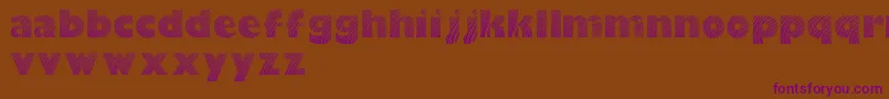 Moarelightdemo-fontti – violetit fontit ruskealla taustalla