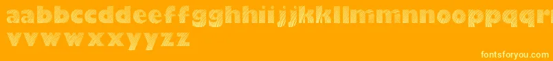 Moarelightdemo-fontti – keltaiset fontit oranssilla taustalla