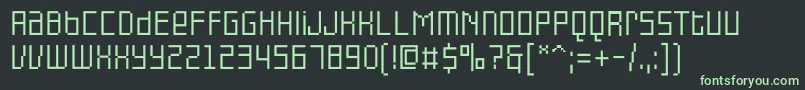 Шрифт PfonlinethreeproSingleuni – зелёные шрифты на чёрном фоне