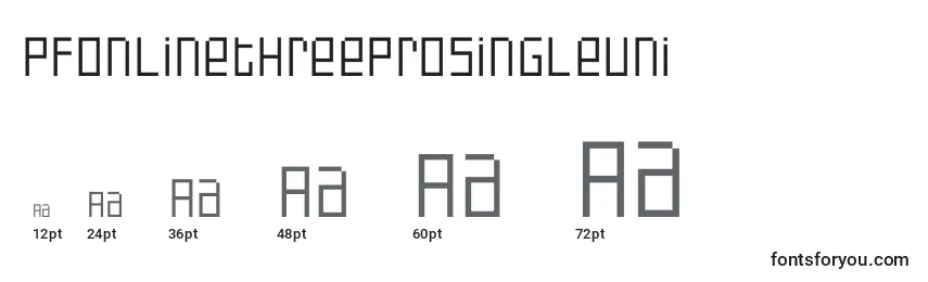 PfonlinethreeproSingleuni Font Sizes