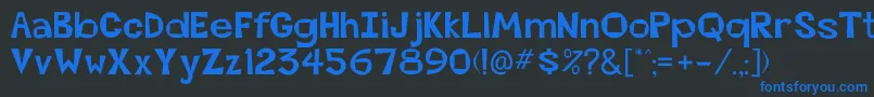 BeatsvilleRegu Font – Blue Fonts on Black Background