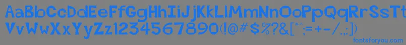 BeatsvilleRegu Font – Blue Fonts on Gray Background