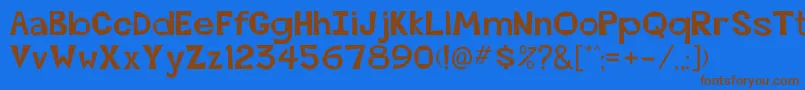 BeatsvilleRegu Font – Brown Fonts on Blue Background