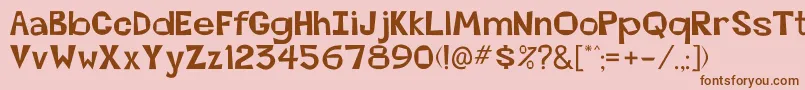 BeatsvilleRegu Font – Brown Fonts on Pink Background