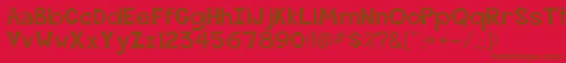 BeatsvilleRegu Font – Brown Fonts on Red Background