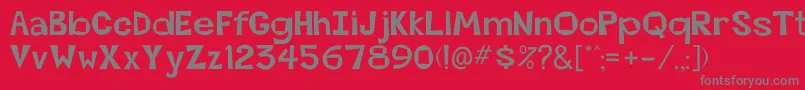 BeatsvilleRegu Font – Gray Fonts on Red Background