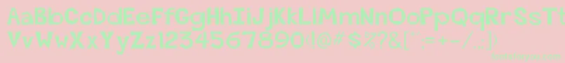 BeatsvilleRegu Font – Green Fonts on Pink Background