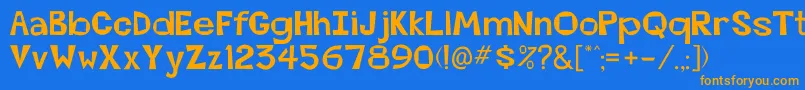 BeatsvilleRegu Font – Orange Fonts on Blue Background