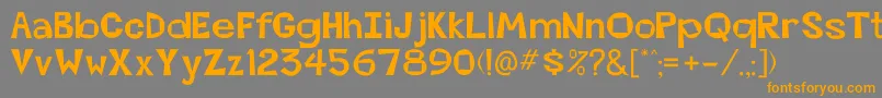 BeatsvilleRegu Font – Orange Fonts on Gray Background